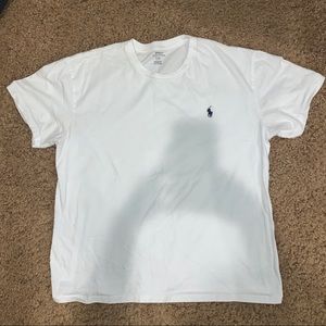 WHITE WITH NAVY POLO TEE